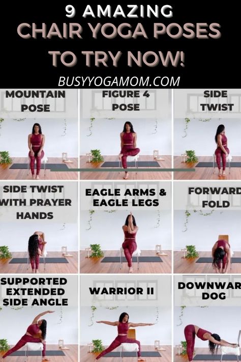 Chair Yoga Sequence, Chair Pose Yoga, Seated Exercises, 20 Minute Yoga, Yoga For Seniors, Yoga Tutorial, Yoga For Back Pain, Yoga Sequence, Yoga Mom