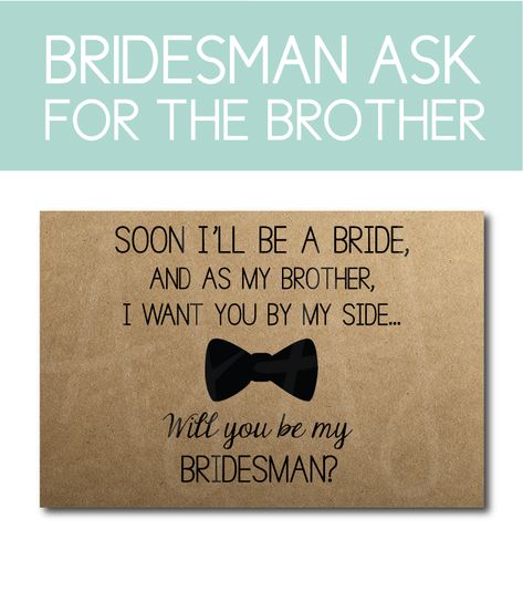 Bridal Party Gifts For Asking Everyone You Love to Be a Part of Your Day - Brother As Maid Of Honor, Man Of Honor Proposal Box Ideas, Bridesman Proposal Brother, Brother As Bridesmaid, Bridesman Gift Ideas, Bridesman Proposal Box Ideas, Brother Bridesmaid, Bridesmaid Asks, Ways To Ask Bridesmaids