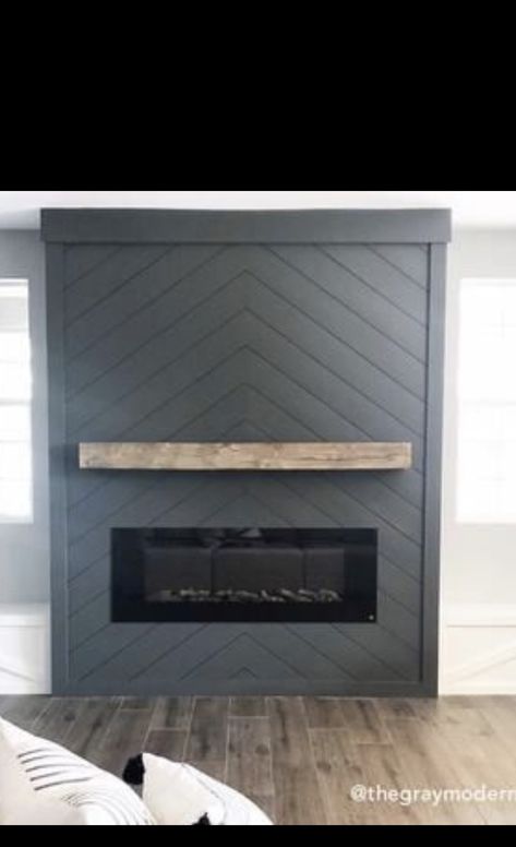 Chevron Wood Fireplace Wall, Herringbone Fireplace Wall, Chevron Fireplace Wall, Herringbone Fireplace, Fireplace Accent Walls, Wood Fireplace Surrounds, Lounge Room Styling, Floating Fireplace, Build A Fireplace