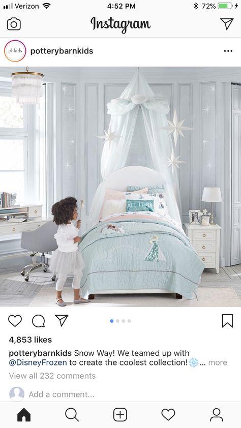 Frozen Inspired Bedroom, Frozen Bedroom Decor, Disney Frozen Bedroom, Frozen Themed Bedroom, Frozen Bedroom, Frozen Room, Princess Bedroom, Teenage Room, Dollhouse Projects