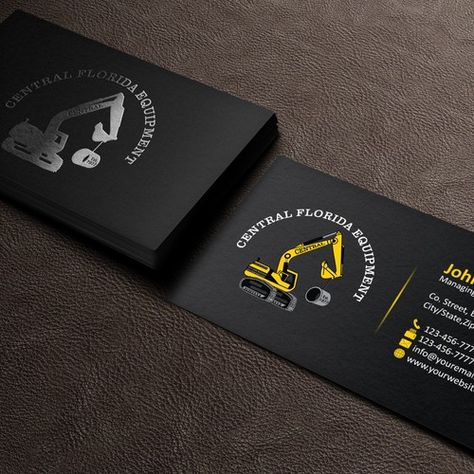 Construction Cards Business, Construction Business Card Design, Construction Visiting Cards Design, Construction Business Cards Ideas, Business Card Construction, Courier Business, Construction Business Cards, Visit Card, Company Business Cards