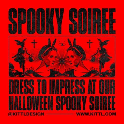 Halloween Website Design, Spooky Website Design, Halloween Magazine Layout, Halloween Graphic Design, Halloween Party Poster Design, Halloween Party Fliers, Halloween Event Poster, Spooky Soiree, Halloween Party Flyer Design