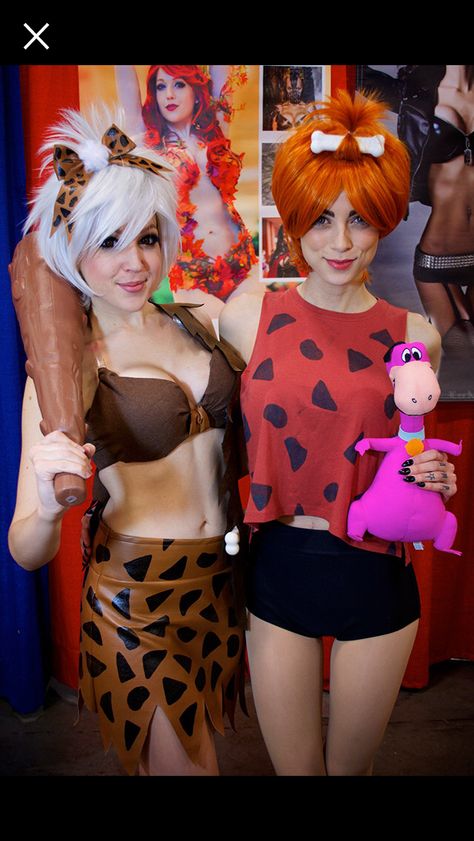 Bam Bam and Pebbles cosplay Pebbles Flintstone Costume Woman, Bam Bam Costume, Flintstones Costume, Pebbles And Bam Bam, Wilma Flintstone, Comic Book Girl, Diy Costumes Women, Amazing Cosplay, Women Diy