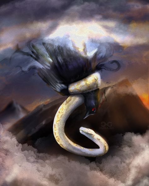 Bird and the Snake tiktok trend  #Crow #Magpie #Snakesofinstagram #DigitalArt #DigitalPainting Snake Tiktok, Snake And Crow, Crow And Snake, Snake And Bird, Crow Art, Fox Art, The Snake, Magpie, Greek Mythology