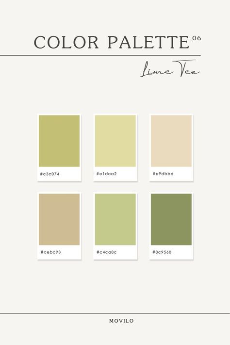 Green Color Inspiration, Tea Color Palette, Time Color Palette, Color Scheme Inspiration, Lime Tea, Tea Website, Canva Template Instagram, Colorful Website, Bright Color Schemes