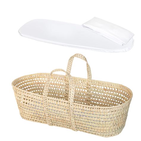 PRICES MAY VARY. STURDY AND PORTABLE - Enjoy the convenience of our baby moses basket's portable and lightweight design, allowing you o keep your precious bundle close by wherever you go. DURABLE AND BREATHABLE MOSES BASKET FOR BABIES - Comfortable and breathable baby bassinet. The baby bed baskets come with a modern wicker-look woven basket, a soft baby mattress pad and a breatheable bassinet sheet. Made In USA MULTI-PURPOSE MOSES BASKET BASSINET - The portable bassinet is the perfect baby carr Baby Bed Basket, Baby Sleeping Basket, Hanging Bassinet, Moses Basket Bassinet, Basket Bassinet, Wicker Bassinet, Bedside Bassinet, Baby Nest Bed, Portable Bassinet