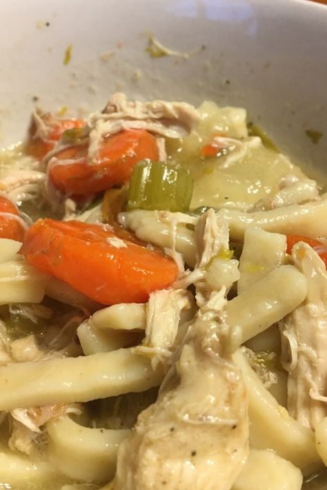 Old-Fashioned Chicken and Noodles | "THIS IS THE TASTE I WAS LOOKING FOR! This is the perfect noodle recipe!" #allrecipes #comfortfood #comfortfoodrecipes Southern Chicken Spaghetti Recipe, Homemade Noodles For Soup, Homemade Chicken And Noodles, Savory Soup Recipes, Recipes Noodles, Creamy Chicken And Noodles, Crockpot Chicken And Noodles, Chicken And Noodles, Southern Chicken