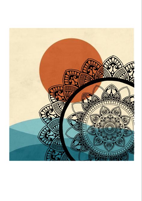 #sunset #mandala Sunset Mandala, Mandala Drawing, Drawings, Quick Saves, Mandalas