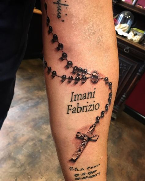 Rosary for nico! ⛪️ #rosarytattoo #rosary #tattoo #ink #inked #realistictattoos #realism #crosstattoo #art #draw #paint #freehandtattoo… Rosary Art Drawing, Rosary Tattoo For Men, Cross Design Tattoo, Tattoos Over Time, Roseary Tattoo, Above The Knee Tattoo, Aesthetic Cross, The Knee Tattoo, Tattoos Cross