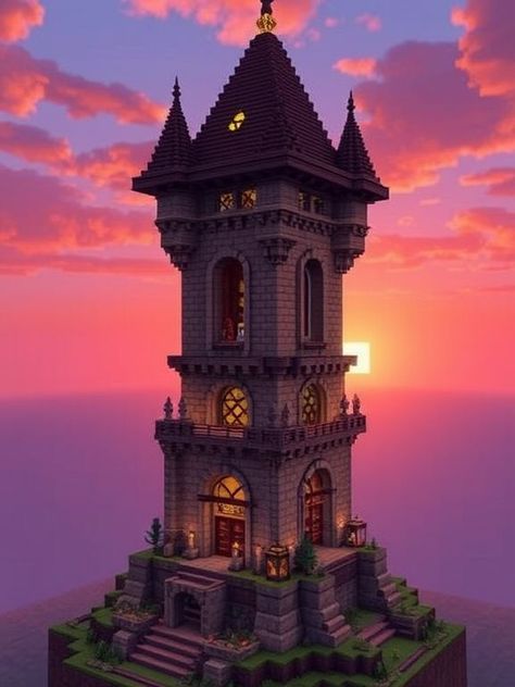 Immerse yourself in the world of Minecraft with these 5 amazing wizard tower designs that will transport you to a realm of fantasy and wonder. From mystical elements to spellbinding structures, these builds are truly a sight to behold. #Minecraft #WizardTower #Fantasy #Gaming Minecraft Medieval Wizard Tower, Minecraft Fantasy Tower Design, Minecraft Enchanting Building, Tall Minecraft Buildings, Wizard Minecraft House, Impressive Minecraft Builds, Minecraft Building Ideas Tower, Minecraft Astronomy Tower, Tower Design Minecraft