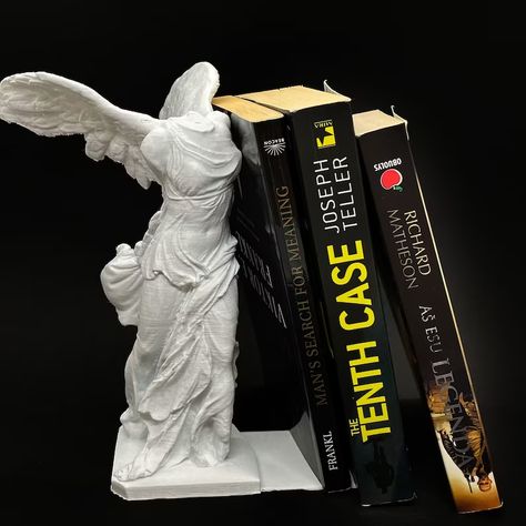 Victory Statue Bookend / 3D Printed - Etsy Australia Victory Statue, Man's Search For Meaning, Wand Holder, Print Display, Black Sharpie, Book Holders, Friendly Plastic, Print Book, Lithuania