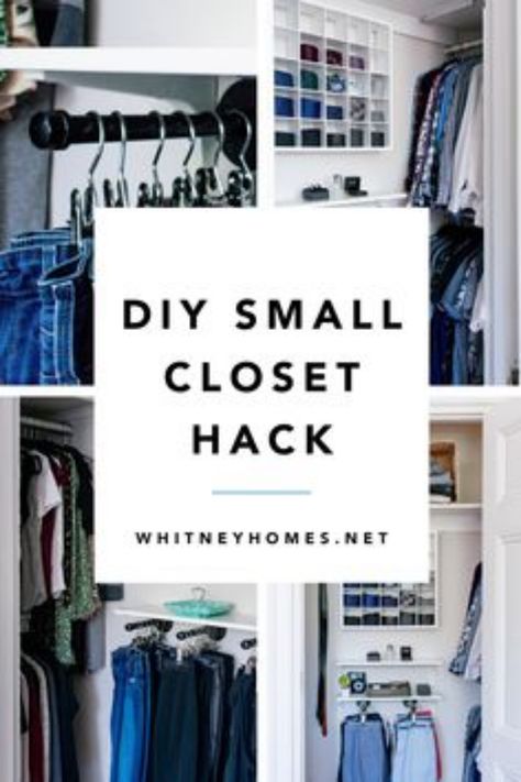 Dakota Closets Menards, How To Organize A Deep Closet, Diy Small Wardrobe, Small Wardrobe Solutions, Ikea Hack Closet Organization, Clever Coat Storage Small Spaces, No Coat Closet Solutions, No Closet Solutions Bedroom Small Spaces, Rv Closet Storage