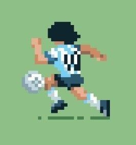 Pixel Art Football, Football Pixel Art, G.o.a.t Wallpaper, Emoji Drawings, Art Football, Football Illustration, Easy Pixel Art, Pixel Drawing, Pixel Crochet