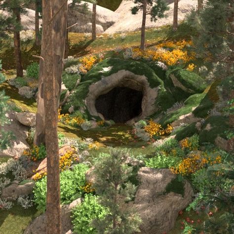 Warrior Cats Clans, Cave Entrance, Warrior Cats Fan Art, Fantasy Forest, 3d Modelling, Warrior Cat, Environment Concept Art, Warrior Cats, Pretty Places