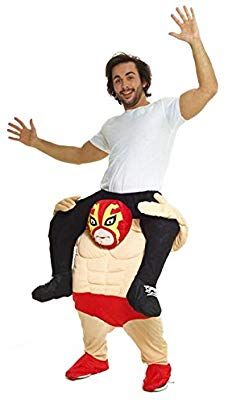 Morph Unisex Piggy Back Mexican Wrestler Fancy Dress Piggyback Costume - With Stuff Your Own Legs: Amazon.co.uk: Toys & Games Piggyback Costume, Wrestling Costumes, Illusion Costumes, Wrestling Outfits, Piggy Back, Mexican Wrestler, Laugh At Yourself, Adult Halloween Costumes, Single Men