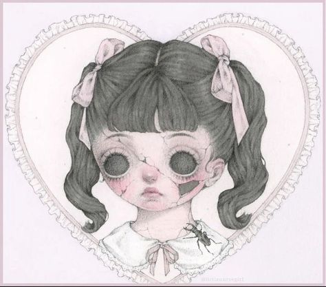 Creepy Cute Drawings, Cute Creepy Aesthetic, Cute Creepy Art, Deer Drawings, Creepy Love, Creepy Cute Art, Cute Horror, Creepy Cute Aesthetic, Cute Creepy