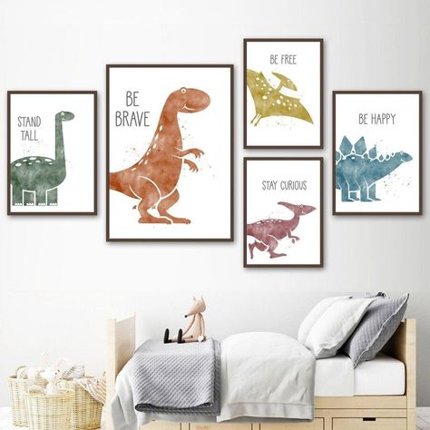 Dinosaur Quotes, Dinosaur Room Decor, Dinosaur Prints, Dinosaur Bedroom, Quote Pictures, Dinosaur Room, Dinosaur Wall Art, Dinosaur Nursery, Nordic Poster