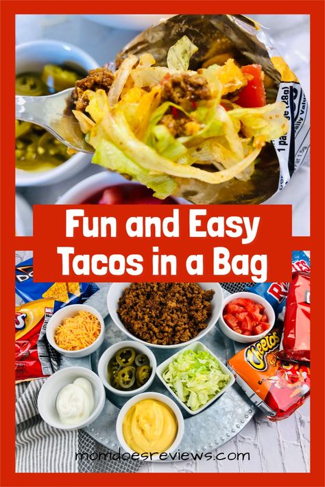 Tacos In A Bag, Easy Tacos, Taco In A Bag, Taco Seasoning Recipe, Bag Of Chips, Crock Pot Tacos, Taco Ingredients, Easy Taco, Taco Bar