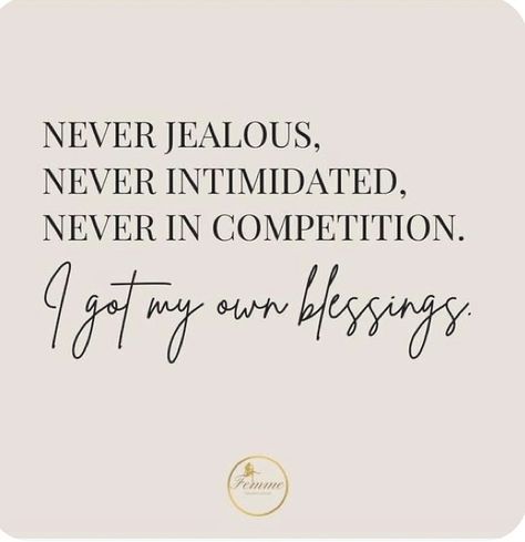 ✨ Embrace Your Blessings: No Jealousy, No Competition, Just Confidence! ✨ Living a life free from jealousy, intimidation, and competition by focusing on our blessings and cultivating a positive mindset. 🙌 Embrace self-love, gratitude, and personal growth every day to boost your confidence and well-being. Let’s uplift each other and celebrate our unique journeys! 💖 . . . #PositiveMindset #SelfConfidence #Gratitude #Empowerment #Blessings #SelfLove #InspirationalQuotes #Motivation #PersonalGr... No Jealousy, No Competition, Boost Your Confidence, Positive Mindset, Self Confidence, Well Being, Personal Growth, Gratitude, Self Love