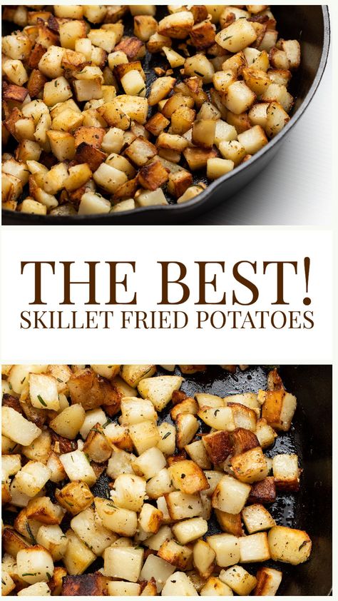 Country Fried Potatoes, Home Fried Potatoes, Breakfast Potatoes Skillet, Potatoes Skillet, Fried Potatoes Recipe, Outside Light, Country Fried, Skillet Potatoes, Easy Potato Recipes