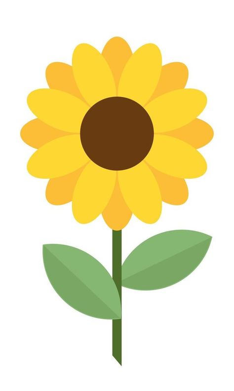 Sunflower Icon, Sunflower Illustration, Sunflower Clipart, Coding Apps, Sunflower Png, Flower Clipart, Graphic Logo, Flower Clip, Flat Style