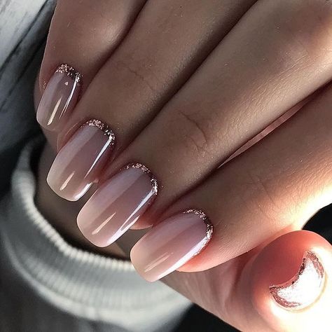 Reverse French Nails, Nail Nude, Stars Nails, Nude Polish, Bridal Nail Art, Nagellack Trends, Nude Nail, French Nail Designs, Wedding Nails For Bride