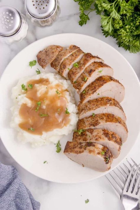 All you need are 3 simple ingredients to make pork tenderloin in the oven! Hearty and satisfying, my recipe highlights the tenderloin’s yummy natural flavors to create a main dish that’s sure to please. Pork Tenderloin Recipes In Oven, Pork Tenderloin In The Oven, Tenderloin In The Oven, Pork Tenderloin Oven, Cooking Pork Tenderloin, Slow Cooker Dinner Recipes, Tenderloin Roast, Tenderloin Recipes, Slow Cooker Dinner