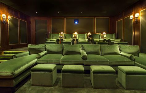 Vintage Hollywood Screening Room | Paradise Theater Private Cinema Portfolio Theater Room Ideas, Theatre Rooms, Meditation Room Design, Theatre Room Ideas, Private Cinema, Room Theater, Movie Theater Rooms, Screening Room, Home Theater Room Design