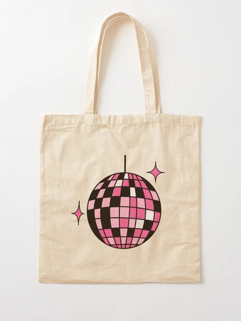 "Retro disco ball pink" Tote Bag for Sale by wonderxwander | Redbubble Tod Bag, Retro Disco Ball, Mirror Disco Ball, Decorated Tote Bags, Creative Tote Bag, Purple Tote Bag, Retro Mirror, Tods Bag, Pink Tote Bag