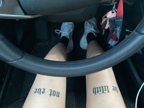 Be Lilith Never Eve Tattoo, Knee Tattoo Quote, Above The Knee Tattoo Quote, Be Lilith Never Eve, Eve Tattoo, Above Knee Tattoo, Tattoo Quote, Quote Tattoo, Knee Tattoo