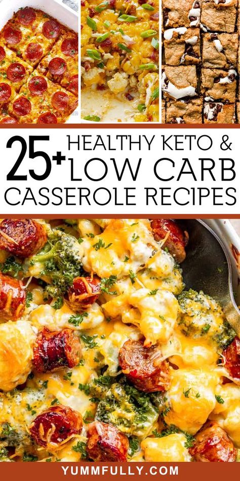 25  Healthy Keto & Low Carb Casserole Recipes - Yummy and fully Easy Dinner Recipes Low Car, Lowcarb Meals Dinners, Low Carb Cheap Meals, Low Carb Family Dinners, Zero Carb Meals, Low Carb Casserole Recipes, Keto Diet Recipes For Beginners, Low Carb Casserole, Keto Casserole Recipes