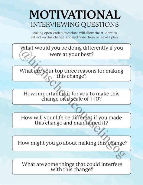 Stages Of Change Activities, Stages Of Change Worksheet, Motivational Interviewing Worksheets, Motivational Interviewing Questions, Interviewing Questions, Motivational Interviewing Techniques, Stages Of Change, Star Interview, Therapy Goals