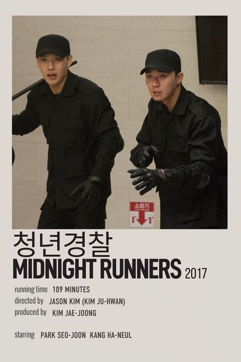 korean movie minimalist polaroid poster by @febraez Movie Minimalist, Minimalist Polaroid Poster, Midnight Runners, Film Recommendations, Movies To Watch Teenagers, Night Film, Movie Card, Korean Drama Series, Series Poster