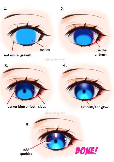 How To Draw Lifeless Eyes, Anime Eye Digital Art Tutorial, Anime Eye Rendering, Anime Blue Eyes Drawing, How To Draw Anime Eyes Digital, Anime Eyes Looking Down, Coloring Eyes Tutorial, Lifeless Eyes Drawing, Anime Eyes Digital Art