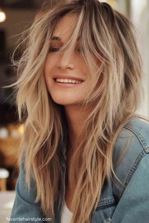 15 Trendy Kitty Cut Long Hair - Favorite Hair Styles | Trendy Haircuts for Men, Women Razored Long Hair, Modern Wavy Shag, Medium To Long Shag Haircuts, Long Layered Messy Hair, Straight Hair With Lots Of Layers, Long Hair Choppy Layers Straight, Messy Long Layered Hair, Length Haircut Longer, Shag Hairstyles Side Part