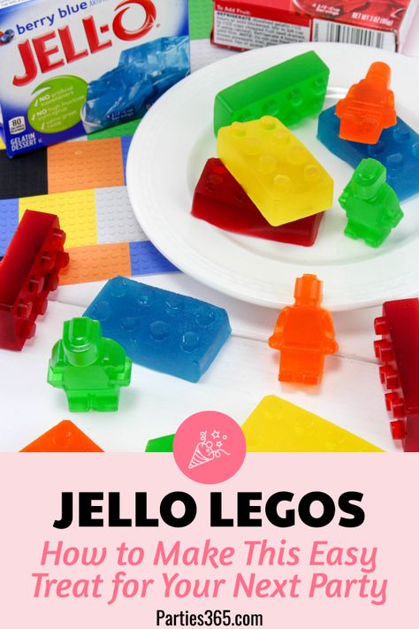 Lego Treats, Lego Molds, How To Make Jello, Lego Food, Ninjago Birthday Party, Lego Themed Party, Magical Party, Ninjago Birthday, Shopkins Party