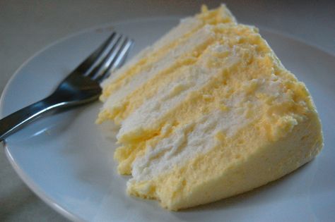 slice Fluff Cake, Lemon Fluff, Frozen Deserts, Lemon Icebox Cake, Delicious Lemon Cake, Icebox Cake Recipes, Lemon Cake Mixes, Lemon Dessert Recipes, Icebox Cake