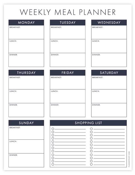 Meal Planning Printable Templates, 1200 Calorie Diet Meal Plans, Printable Weekly Meal Planner, Menu Sans Gluten, Weekly Meal Plan Template, Meal Calendar, Meal Prep Planner, Meal Planner Printable Free, Weekly Meal Planner Template