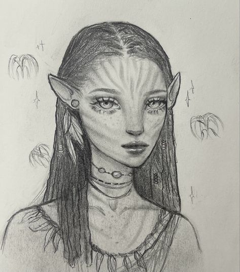 Neytiri Drawing, Avatar Drawing Sketches, Avatar Sketch, Avatar Drawings Pandora, Avatar Drawing, Avatar Babies, Doodle Art For Beginners, Avatar Fan Art, Avatar Movie