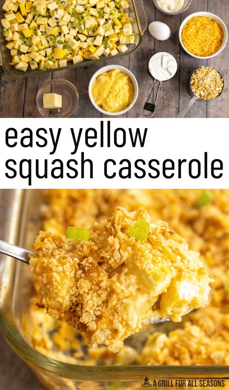 This Squash Casserole Recipe with Cream of Chicken Soup makes a delicious side dish. It's the perfect combination of creamy and crunchy and a great way to feed the whole family fast. This true Southern recipe is a great addition to the dinner table. Squash Casserole Cream Of Chicken Soup, Squash Casserole With Cream Of Chicken Soup, Squash Casserole Cream Of Mushroom, Yellow Squash Recipes Casserole With Cream Of Mushroom Soup, Squash Casserole With Ritz Crackers And Cream Of Chicken Soup, Yellow Squash Casserole With Cream Of Chicken Soup, Ww Squash Casserole, Squash Casserole With Cream Of Mushroom, Squash Casserole Recipe Easy