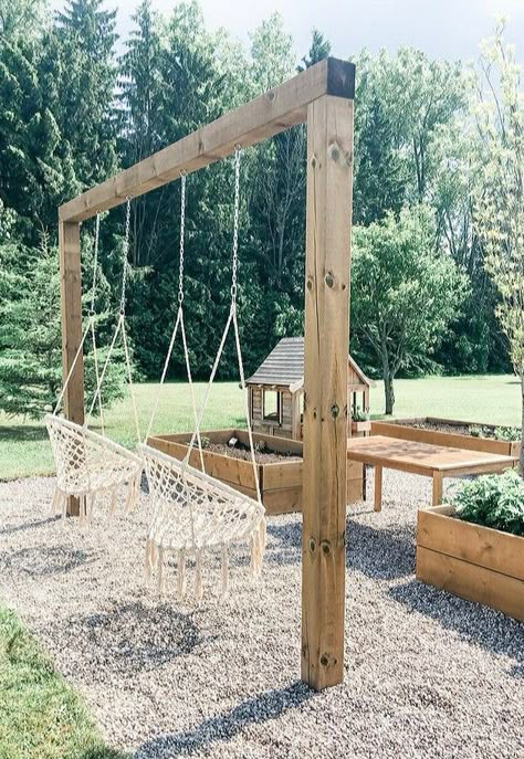 Garden Swings, Balcony Garden Ideas, Garden Swing, Backyard Inspiration, Have Inspiration, Backyard Inspo, In Front Of House, Backyard Makeover, Front Of House