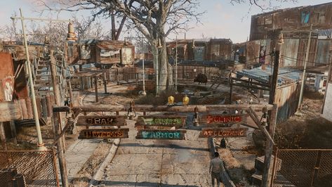 Sanctuary Hills Settlement, Fallout 4 Sanctuary Ideas, Fallout Buildings, Fallout 4 Danse, Fallout 4 Locations, Fallout Four, Fallout Aesthetic, Fallout Settlement, Fallout 4 Settlement Ideas