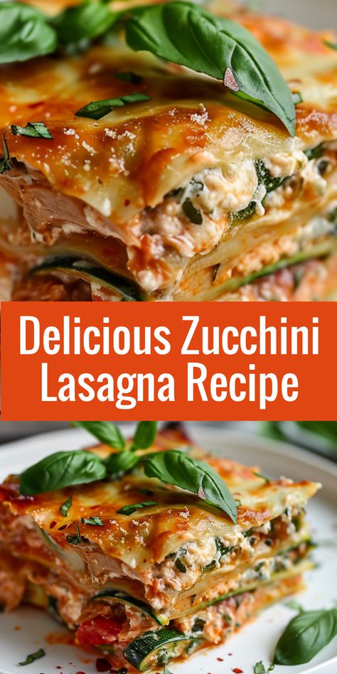 Discover this easy zucchini lasagna recipe! Made with fresh zucchini, beef, and cheese for a tasty low-carb meal. Perfect for family dinners! Zucchini Spinach Vegetarian Lasagna, Lasagna Recipe With Vegetables, Recipes For Giant Zucchini, Zucchini No Noodle Lasagna, Summer Vegetarian Recipes Dinner Easy, Zucchini Noodle Lasagna Recipes, Sheet Pan Zucchini Lasagna, Zucchini Recipes Protein, Lasagna With Zucchini And Meat