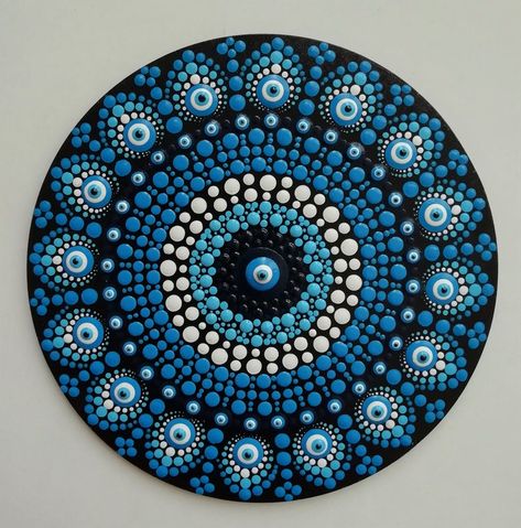 Dotted Painting At Alwan Salma « Lebtivity 33F Easy Dot Painting, Painting Evil Eye, Dotted Painting, Dot Mandala Painting, Dots Painting, Evil Eye Wall Hanging, Dot Mandalas, Aboriginal Dot Painting, Evil Eye Art