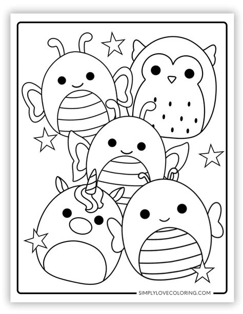 Free Squishmallow Friends coloring pages are great for educational activities for kids, crafts, road trips, and more. Get ideas on fun ways to turn them into a learning experience. Printable Squishmallow Coloring Pages, Squishmallow Coloring Pages Free, Squishmallow Printable, Free Printable Coloring Pages For Kids, Free Printable Crafts For Kids, Squishmallow Art, Free Cute Coloring Pages, Squishmallows Party, Squishmallows Coloring Pages