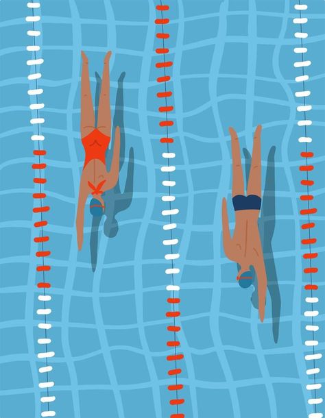 Swimming Pool Drawing, Grid Design Layout, Pool Drawing, Swimming Pool Art, Swimming Posters, Pool Paint, Sports Painting, Pool Art, Pool View