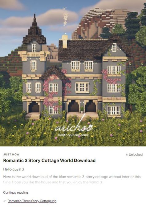 Twilight Cottage, Big Minecraft Houses, Minecraft House Decor, Villa Minecraft, Interior Minecraft, Cottage Minecraft, Big Cottages, Cottagecore Minecraft, Picture Love