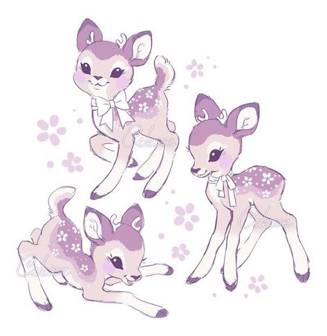 Deer Artwork, Arte Do Kawaii, Deer Art, Oh Deer, Cute Animal Drawings, Animal Illustration, Pretty Art, Character Design Inspiration, Drawing Inspiration