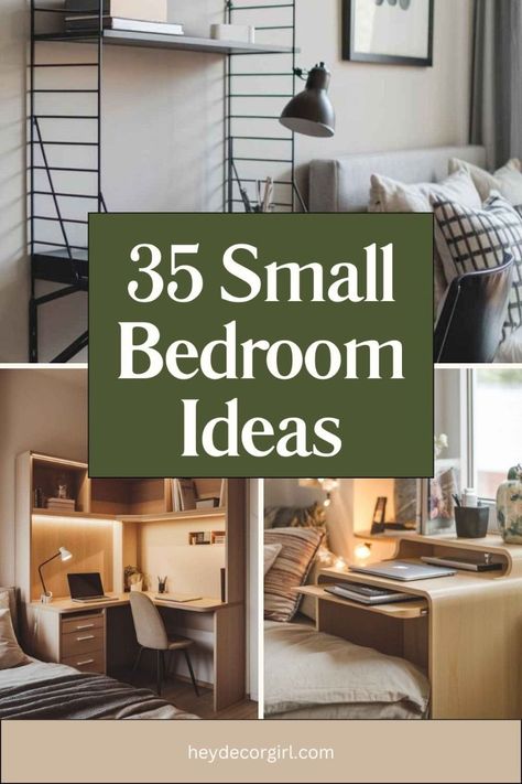 Looking for inspiration to maximize your small bedroom space? Discover clever layout solutions, storage hacks, and stylish decor tips to create a cozy, functional retreat. From minimalist designs to multifunctional furniture, these small bedroom ideas will help you make the most of every square inch while adding personal charm. Perfect for transforming any small space into a stylish sanctuary! Small Stylish Bedroom, Small Bedroom Furniture Layout, Small Bedroom Furniture Ideas, Bedroom Layouts For Small Rooms, Small Room Setup, Small Teen Bedroom, Small Room Layouts, Small Modern Bedroom, Very Small Bedroom