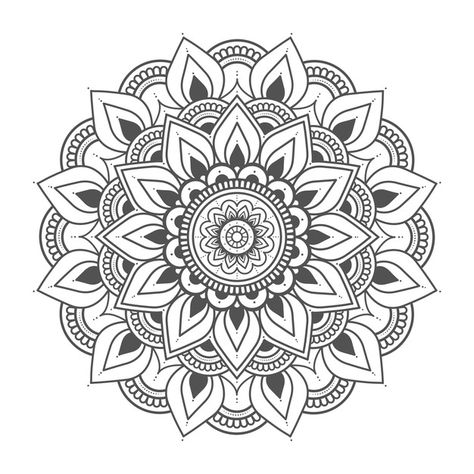 Circle floral mandala illustration for d... | Premium Vector #Freepik #vector #background Mandala Circle Design, Circle Mandala Design, Mandala Tattoo Sleeve Women, Mandala Tattoo Shoulder, Mandala Tattoo Back, Hand Drawn Circle, Mandala Tattoo Men, Mandala Tattoos For Women, Cream Tattoo